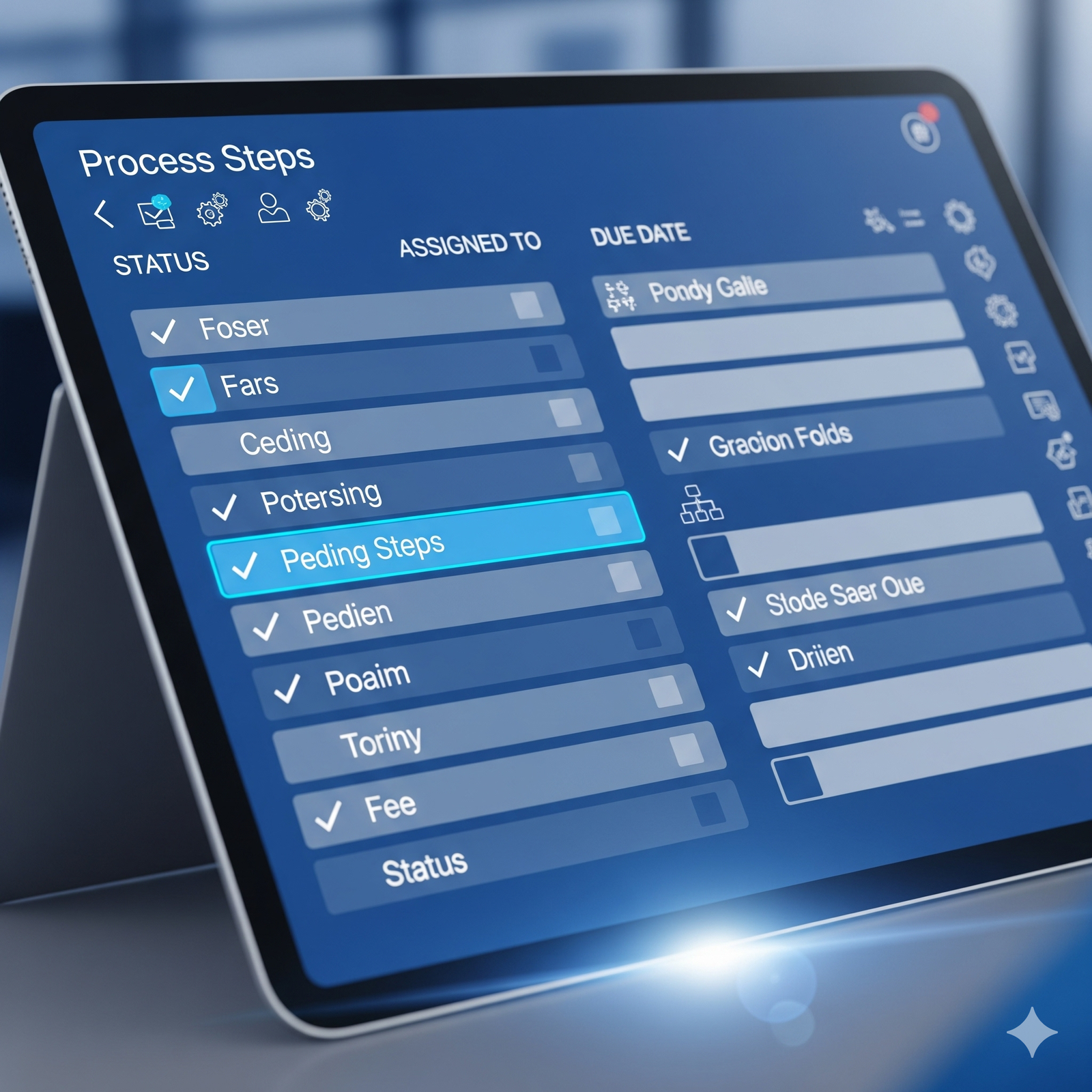 Checklist process management